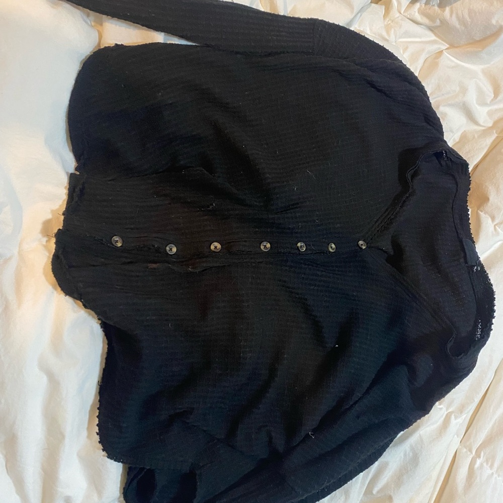 Waffle knit long sleeve